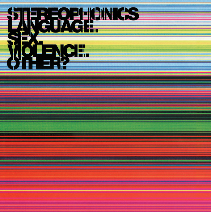 Stereophonics “Language. Sex. Violence. Other.” album cover with colorful stripes.