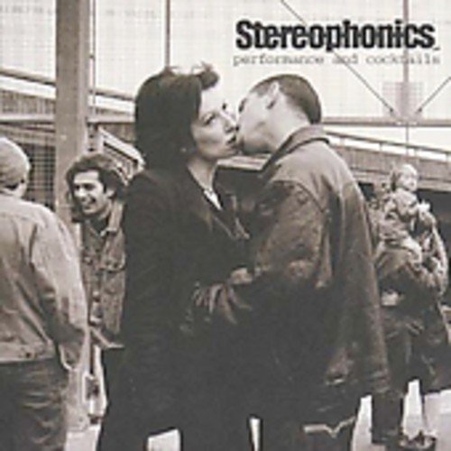 Black and white album cover featuring a couple kissing in a crowd.
