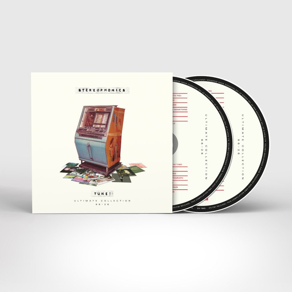 Stereophonics "Tune!" CD case with three discs, featuring a slot machine image.