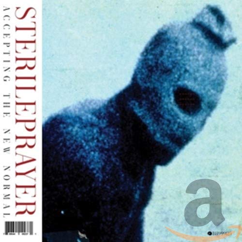 CD cover with blurry blue image of a masked figure and text.