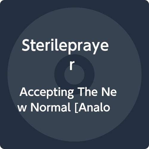 Dark blue vinyl record with white text: "Sterileprayer - Accepting The New Normal.