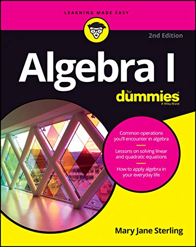 Book cover for "Algebra I For Dummies," 2nd Edition, with geometric architecture.