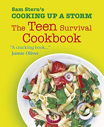 Cookbook cover with pasta salad and bold yellow and red text.