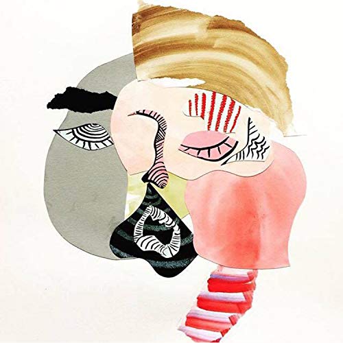 Abstract watercolor painting of a fragmented face, album cover art.