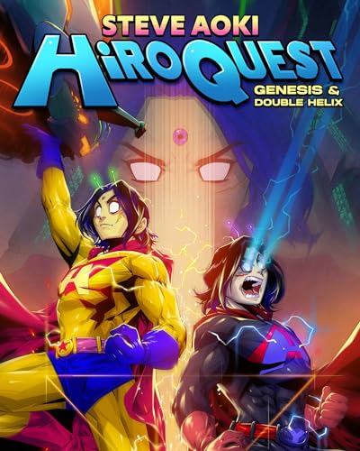 Comic book cover featuring two superhero characters with vibrant energy effects.