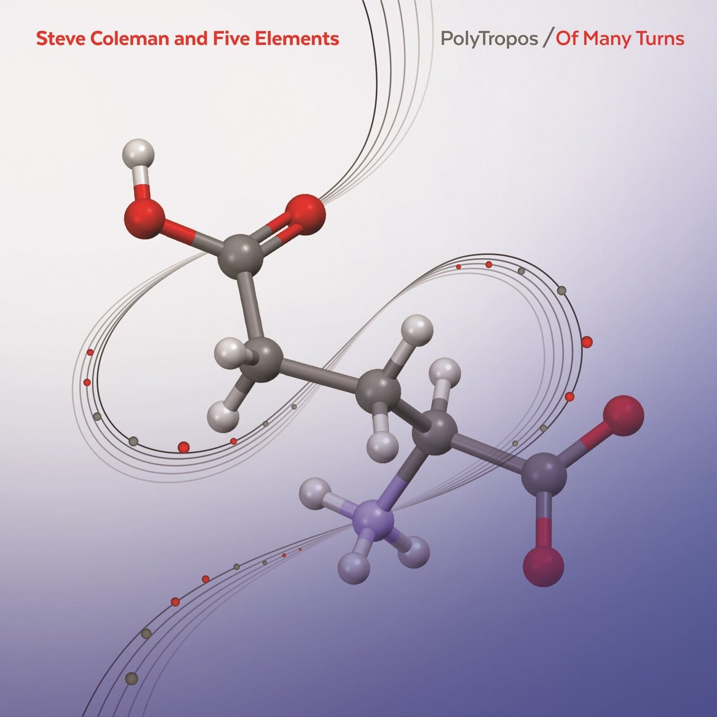 CD cover for Steve Coleman’s “Polytropos/Of Many Turns” featuring molecular art.