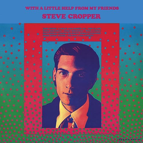 Steve Cropper album cover with portrait and colorful patterned background.