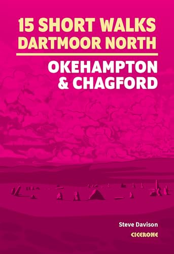 Book cover: "15 Short Walks on Dartmoor North" with moorland illustration.
