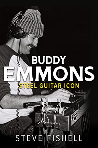 Black and white book cover featuring Buddy Emmons playing steel guitar.