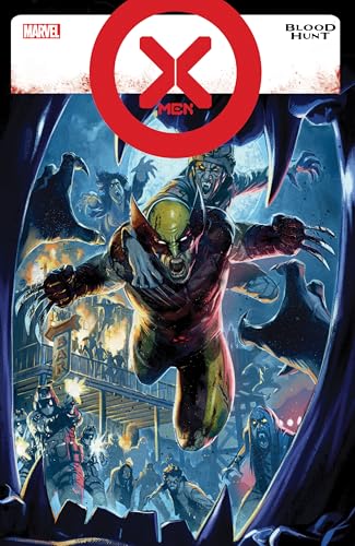 Comic book cover featuring Wolverine with claws, surrounded by vampires.