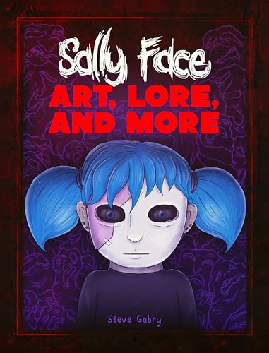 Book cover featuring Sally Face, a blue-haired character with a masked face.