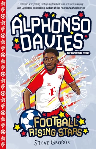 Book cover featuring Alphonso Davies in a Bayern Munich jersey with a soccer ball.