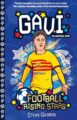 Book cover featuring young footballer Gavi in a yellow jersey with a soccer ball.