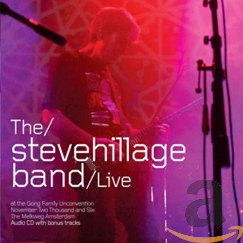 Steve Hillage playing guitar live on stage, CD cover art.