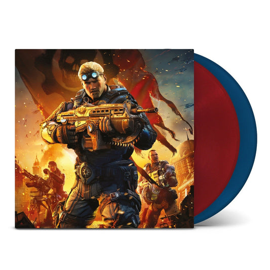 “Gears of War: Judgment” vinyl record with cover art of soldiers in battle.