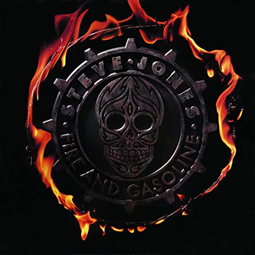 CD cover with skull, gears, and flames against a black background.