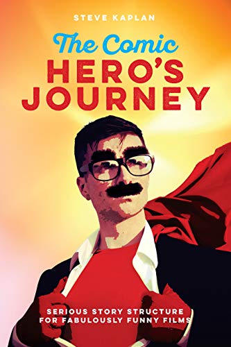 Book cover showing a man in a superhero costume with glasses and a mustache.