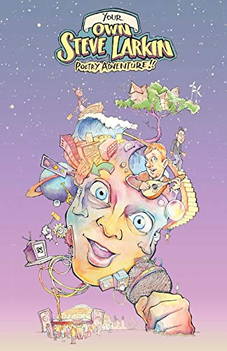 Book cover with colorful illustration of a face and surreal imagery.
