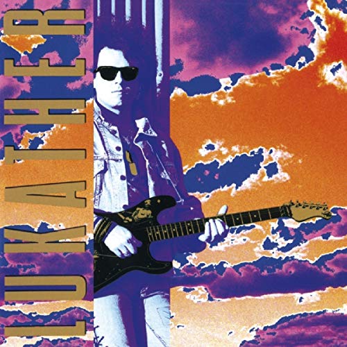 Album cover featuring a man in sunglasses holding a guitar against a cloudy sky.
