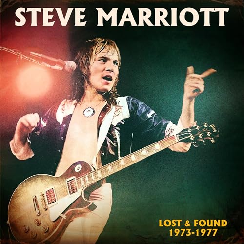 Steve Marriott playing a brown electric guitar on album cover.