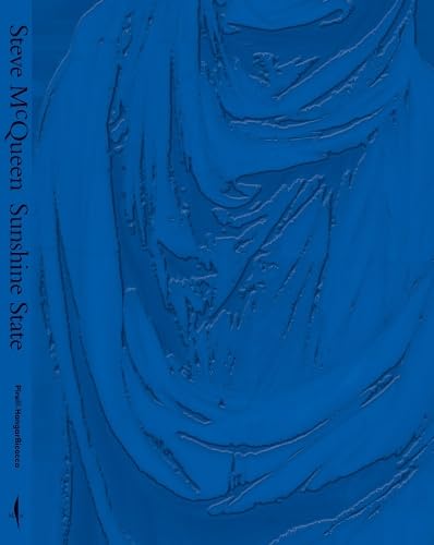 Blue abstract cover art for “Steve McQueen Departure” book.