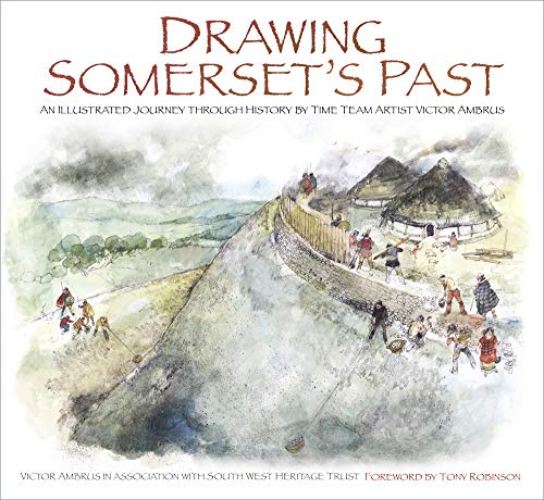 Book cover: watercolor illustration of a historical Somerset village scene.