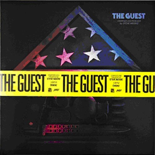 Vinyl cover featuring a folded American flag and a yellow banner reading The Guest.