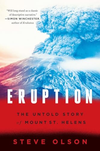 Book cover depicting a volcanic eruption with the title “Eruption.”