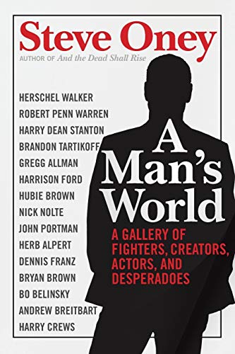 Book cover: "A Man's World" with a silhouetted man in a suit.
