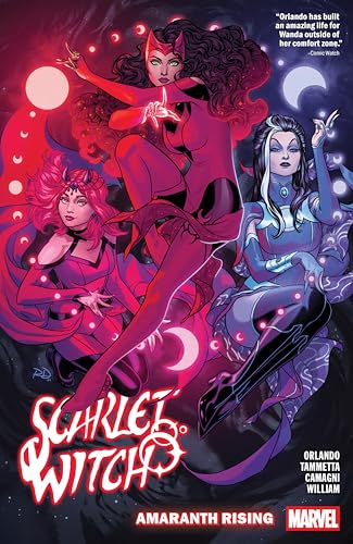 Scarlet Witch comic cover featuring the character in a dynamic pose.