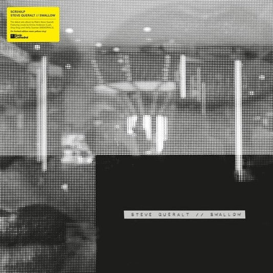 CD cover for Steve Queralt’s “Swallow,” featuring abstract white lines on black.