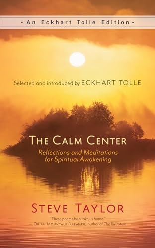 Book cover with a sunset reflection and title "The Calm Center.