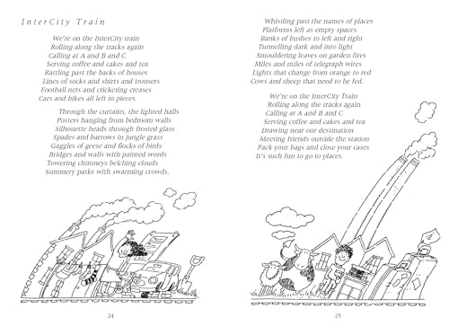 Black and white illustrated pages from a poetry book, "The Day I Fell Down the Toilet".