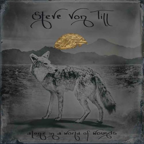 Album cover: a grey wolf stands in a desolate, mountainous landscape.
