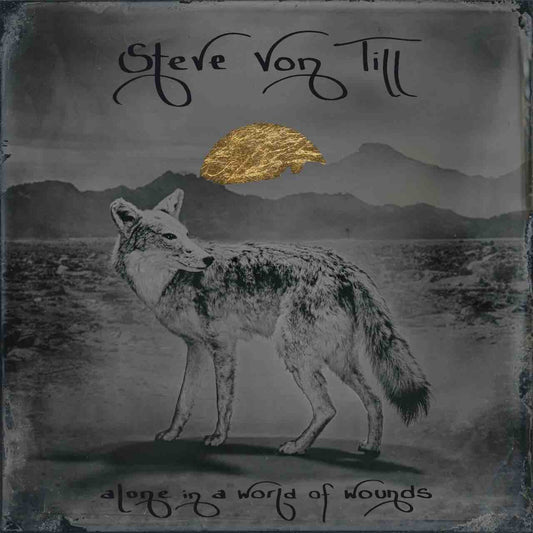 Album cover featuring a coyote against a mountainous, textured background.