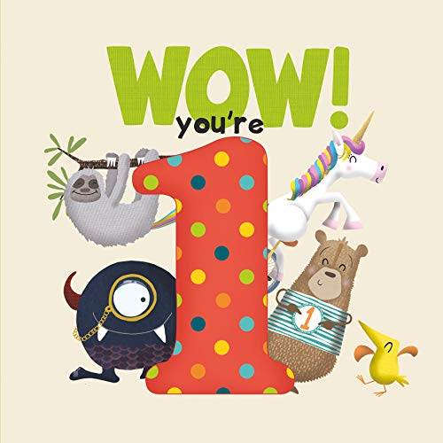 Colorful book cover with number "1" and whimsical animal illustrations.
