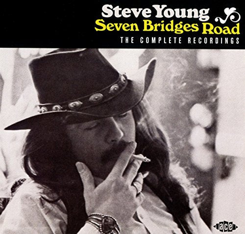 Black and white album cover featuring Steve Young with a cowboy hat, smoking.