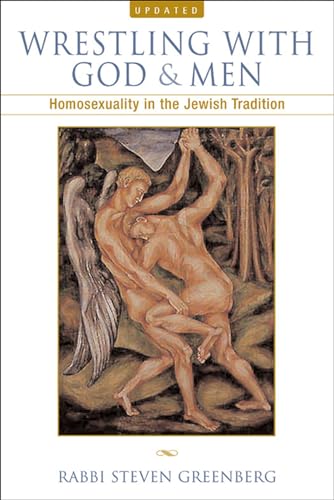 Book cover: “Wrestling with God and Men” depicts two nude men wrestling.