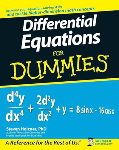 Book cover: "Differential Equations for Dummies" with mathematical equations displayed.