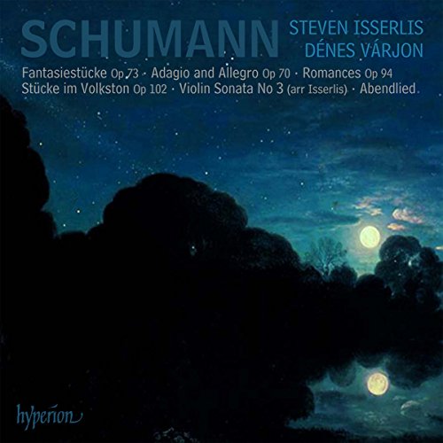 CD cover featuring a night sky with clouds and moonlit landscape, titled "Schumann."