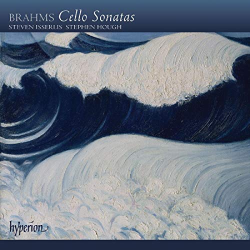 CD cover for Brahms’ Cello Sonatas featuring wave painting.