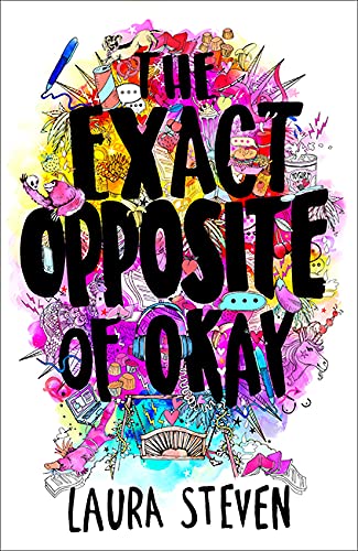 Book cover with colorful doodles and large, bold title text.