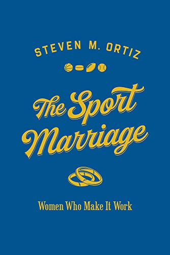Book cover: "The Sport Marriage" with sports icons and wedding rings.