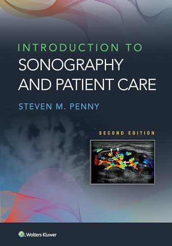 Textbook cover with sonography image and title Introduction to Sonography and Patient Care.