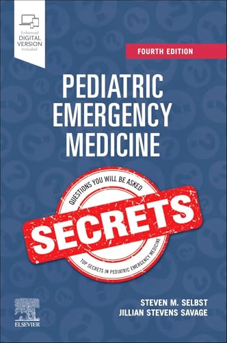 Cover of "Pediatric Emergency Medicine Secrets," fourth edition, blue background.