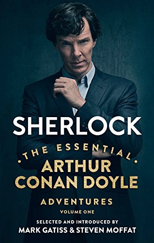 Book cover featuring Benedict Cumberbatch as Sherlock, with gold lettering.