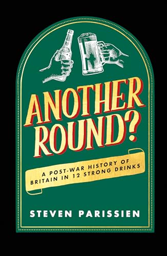 Book cover: green shield with hands holding drinks and bold red text.