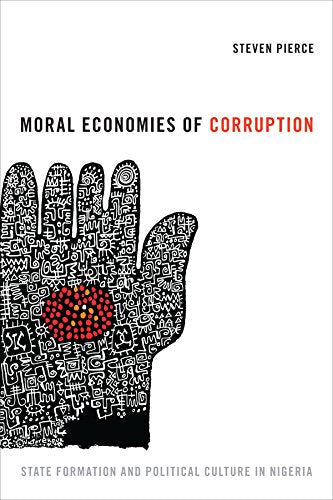 Book cover: hand filled with patterns, red circle in palm, Nigeria focus.