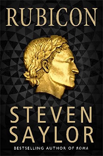 Book cover featuring a golden bust of a Roman leader on a black background.