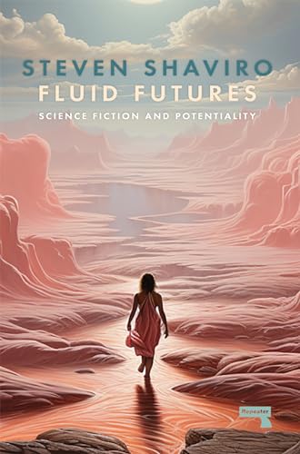 Book cover: woman walking toward distant, swirling pink landscape.
